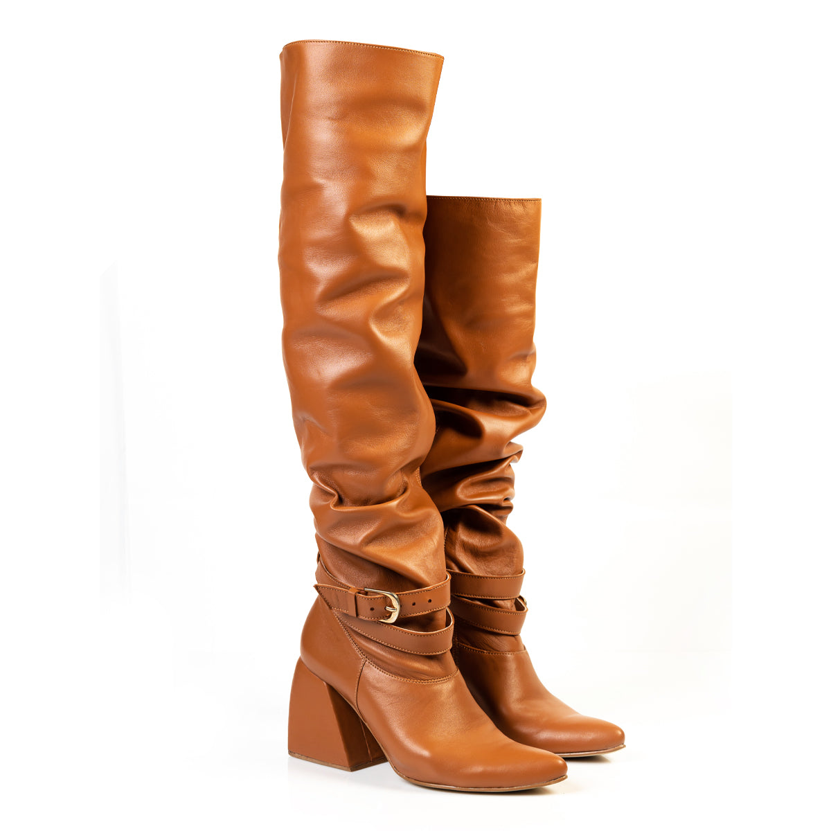 la deese l'automne Orange Leather Lace-up Shoes 01935ZTRCC01 - Deery